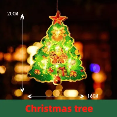 Christmas Festival Decorative Light Store Window Sucker Small Color Lights Atmosphere Lamp