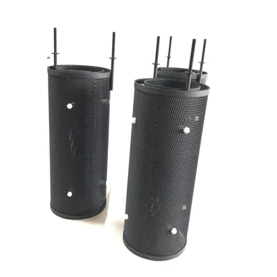 Platinized / Ru-IR Coated Tubular Titanium Anode Basket with Insulation Spacers for Swimming Pool
