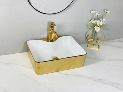 Modern Ceramic Bathroom Sink with Stylish Faucet Design Wash Basin
