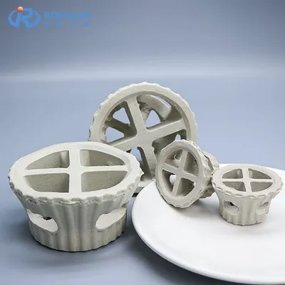 High Quality 25mm 50mm 76mm Random Tower Packing Ceramic Cascade Mini Ring Ceramic Cascade Ring