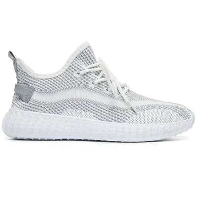 Gray Lace up Sport Shoes for Men