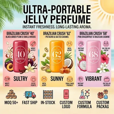Custom Logo Sweet Fruit Scented Long-Lasting Jelly Perfume Balm