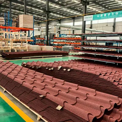 Extreme Weather Durable Anti Leak Az150 Stone Coated Metal Roof Tiles