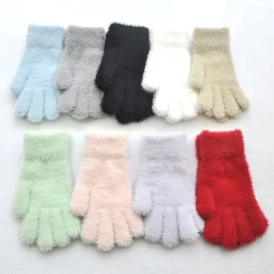 Customized Winter Magic Gloves Soft Warm Knitted Finger Gloves Touchscreen for Unisex