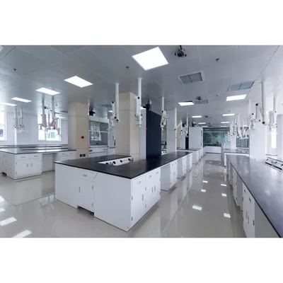Customizable School Lab Central Bench Workstation with Local Vacuum System for Work