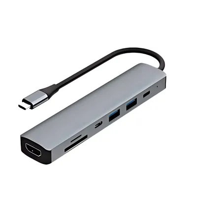 USB-C 7 in 1 Hub with USB3.0 RJ45 HDMI SD Pd100W Adapter