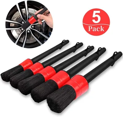Premium 5 Piece Car Detail Cleaning Brush Set for Auto Care