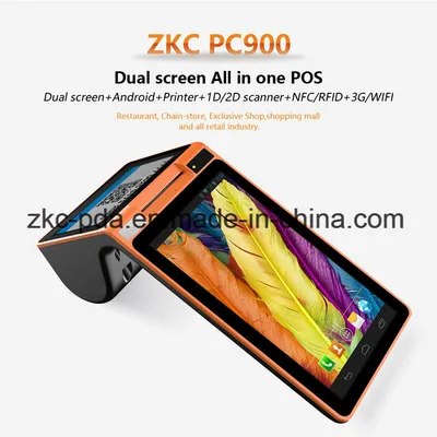 Zkc PC900 All-in-One Smart Terminal, Handheld PDA with 58mm Thermal Printer