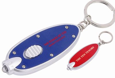 Oblong Shaped Keychain With LED Light (ZS-950)