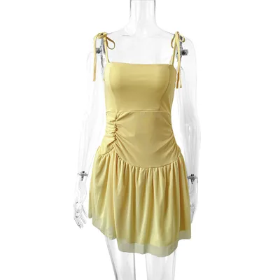 OEM/ODM Sexy Sling Tie-up Lightweight and Hot Short Dress