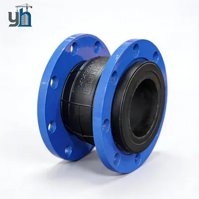 Single Sphere Double Flange Flexible Rubber Expansion Joint Pipeline Compensator Connector