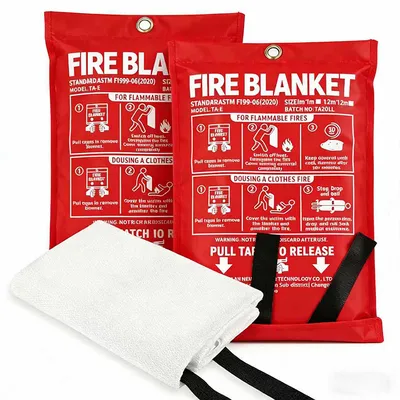 Household Silicone Coated Fire Blanket High Temperature Resistant Kitchen Fire Safety Tool