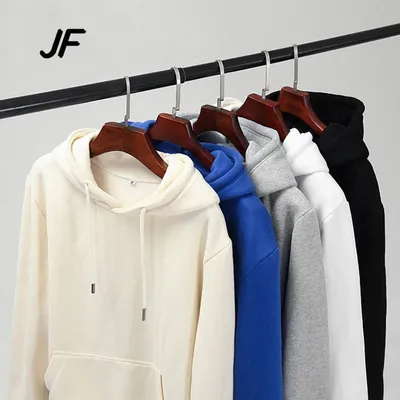 330 GSM Fall Winter Fleece Cotton Polyester Blend Custom Logo Men Hoodie