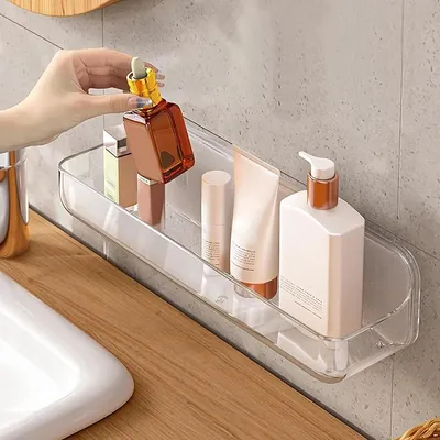 Acrylic Transparent Wall-Mounted Shower Stand