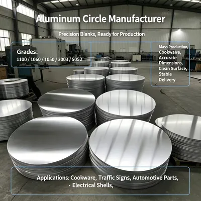 1050 Aluminium Round Sheet/Circle for Cookware, Pots, and Household Hardware