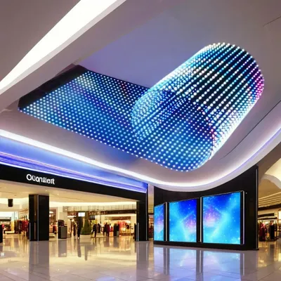 Indoor Transparent LED Film Screen Display Panel Flexible and Adhesive for Glass