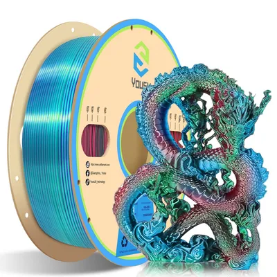 Popular Tri-Color Red/Blue/Green Silk PLA 3D Printers Filament 3D Pens Silk Filament 3D Printing Material Tangle Free Easy-Use DIY Gifts 3D Filaments