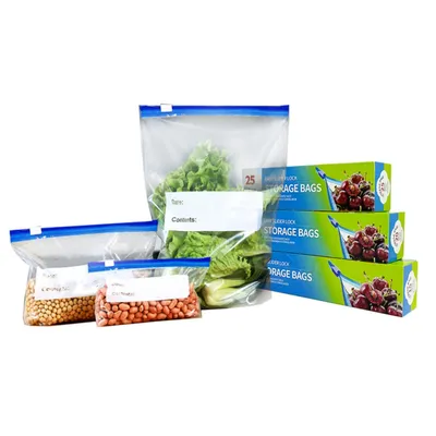 10X12 Inch Large Size Plastic Sliding Zipper Bag for Food Vegetables Packaging