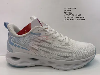 Lady Lightly Breathable Comfortable Running Sport Stock Shoes with Flyknit Upper