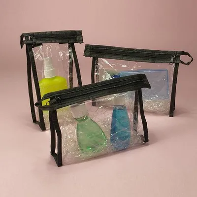 PVC Plastic Bag, PVC Clear Plastic Handle Bags, Clear PVC Zipper Tote Bags (YH-001)
