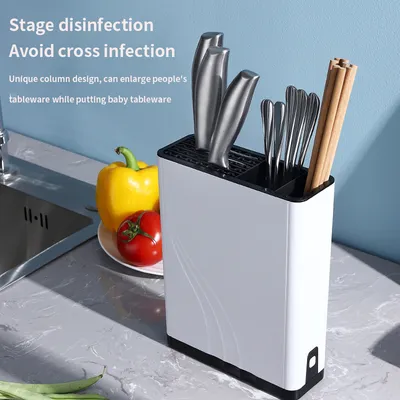 Portable Kitchen Chopsticks Spoon Knives Sterilizer Stand Disinfecting UV Knife Holder