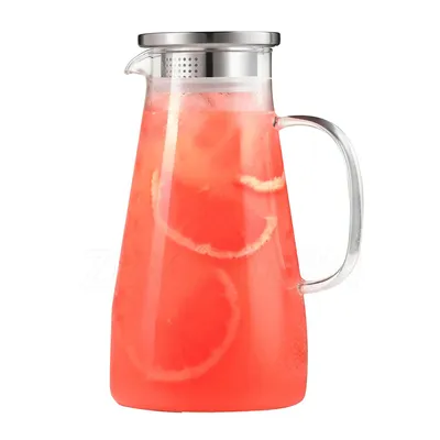Wholesale 60oz Home Kitchen Glass Water Carafe Glasses Water Jug Glass Cold Kettle Glass Pitcher