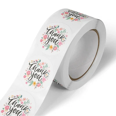 Hot Selling 1.5 Inches 38mm 500PCS Packaging Label Thank You Sticker