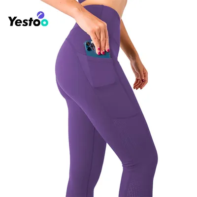 High Waisted Leggings with Pockets for Tummy Control Breathable Yoga Pants