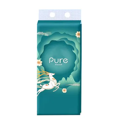 Custom Logo Hanging Bottom Extraction Eco-Friendly Soft Face Tissue