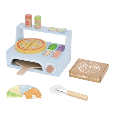 Simulation Pizza Oven Toy Wooden Pretend Play Kitchen Pizza Oven Toy DIY Cooking Simulation Store Toy