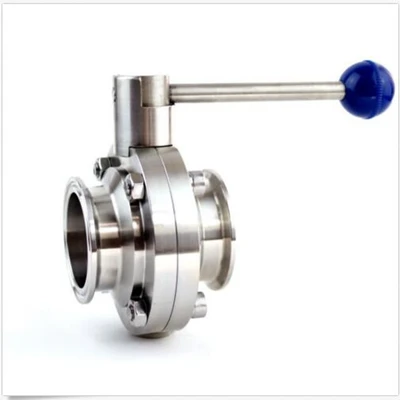 Sanitary Stainless Steel Manual Butterfly Valve for Butt Welding Connection