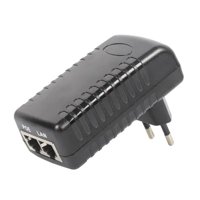 48V 350mA Poe Injector with EU Plug CE/UL/EMI/EMC/RoHS