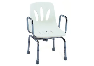 Height Adjustable Shower Chair with Arm and Back