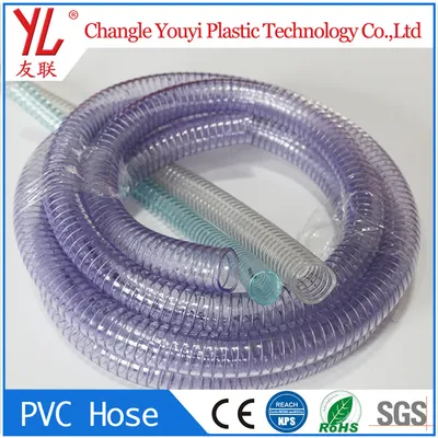 UV Resistant Non-Toxic Flexible PVC Spiral Steel Wire Reinforced Spring Hose
