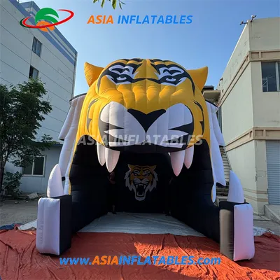 Events Decoration Blow up Advertising Inflatable Tiger Head Tunnels Arches Tent