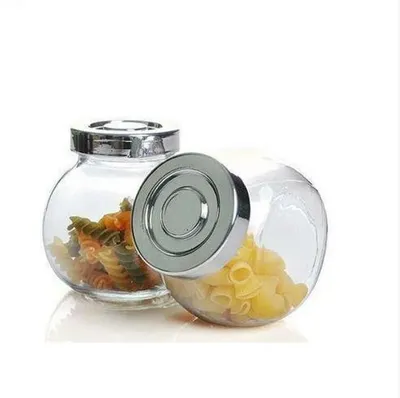 Glass Storage Spice Jar with Metal Lid