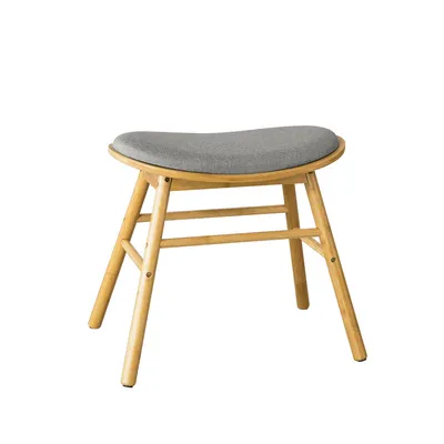 Bamboo Living Room Chair with Fabric Seat