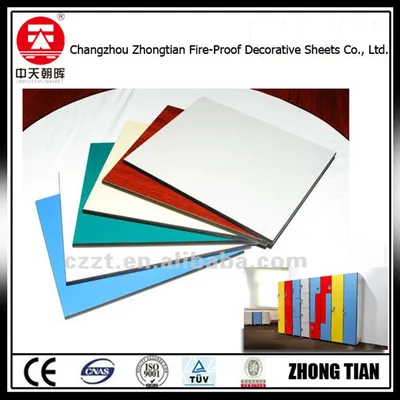 Waterproof Fireproof Heat Resistant White HPL Decorative High Pressure Laminate