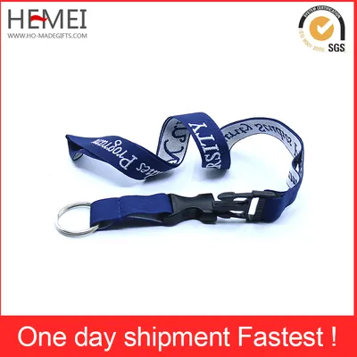 Lanyard with Plastic Bulldog Clip Ribbon