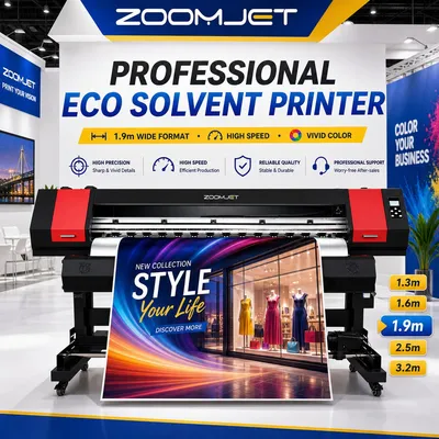 High Quality 1.6m Wide Format Eco Solvent Printer with XP600 Printhead
