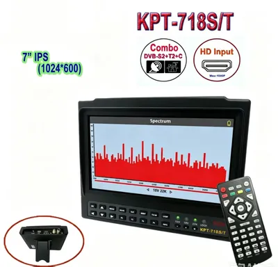 Kpt-718s/T 7inch DVB-S2+T2+C Digital Satellite Finder with Spectrum Analysis