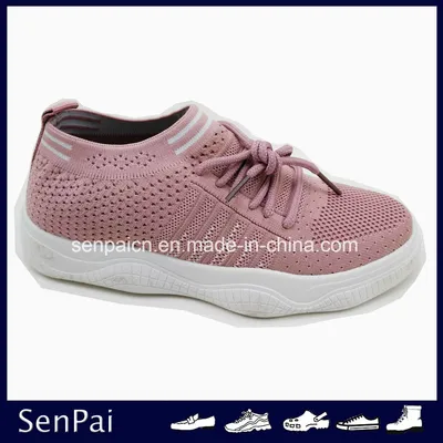 OEM Flyknit Woman and Men Slip on Cheap Sneaker Shoes