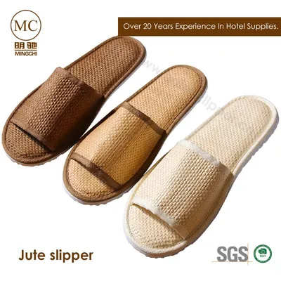 Straw Eco Friendly Plant Made Hotel Use and Throw Slippers