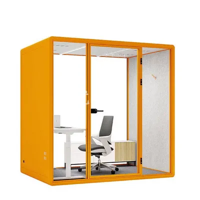 Modular Acoustic Booth Portable Sound Isolation Pod with Ventilation & LED Light