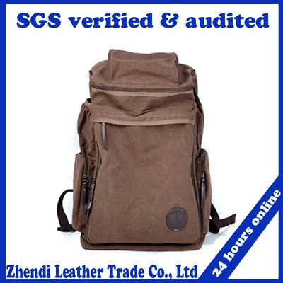 Medium Size Canvas Backpack School Bag Travel Bag (5008)