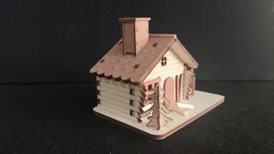 Laser Cutting Wooden House with Aromatheraoy