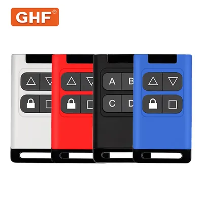 433MHz Electric Gate Garage Door Opener Cloning 4 Button Plastic Key Fob Car Garage Door Gate Duplicator Key Replacement Remote Control