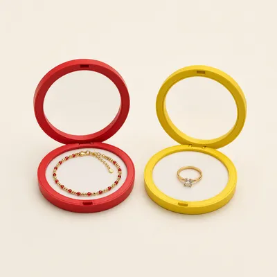Round PE Film Floating Box Transparent Jewelry Storage Packaging Display Box