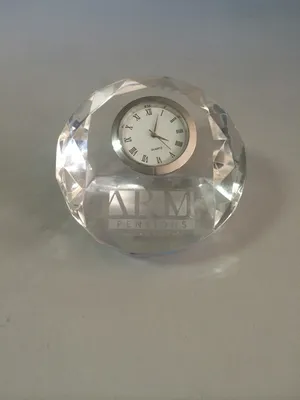 Wholesale K9 Glass Crystal Engraved Factory Personalized Crystal Clock