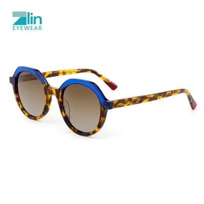 High End Luxury Fashion Custom Logo Women Polarized Designer Laminate Acetate Sunglasses